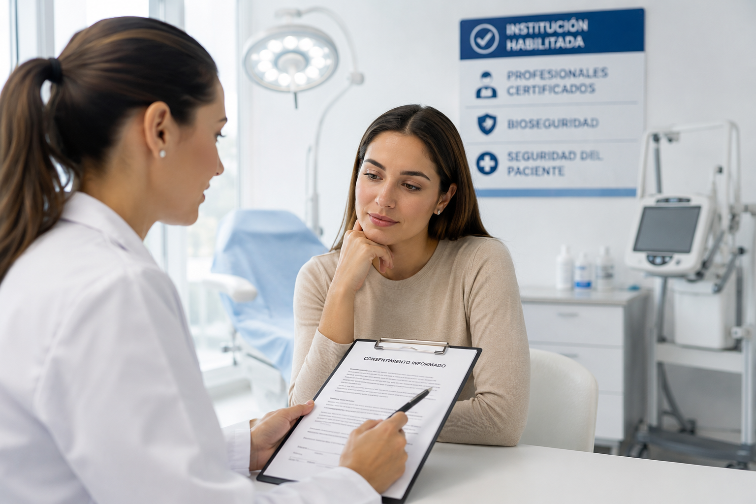 Procedimientos estéticos seguros: cinco señales de confianza para elegir una clínica habilitada.